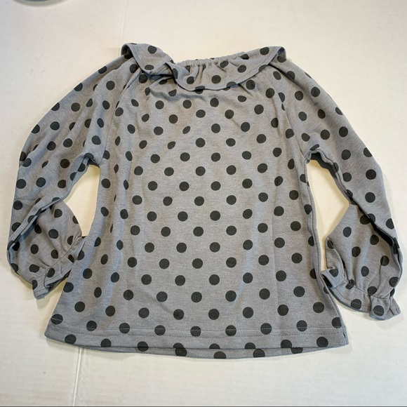 2T-3T Hello Kitty NWT Grey polka dot long sleeve shirt - Picture 3 of 5